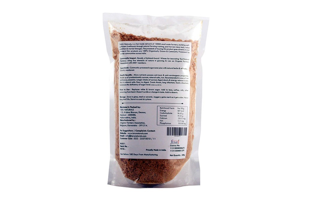 Taru Stone Ground Jaggery Powder    Pack  500 grams